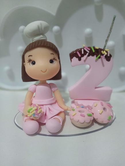 Vela Menina Confeiteira de Biscuit