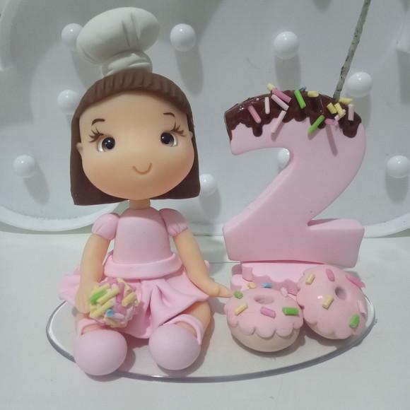 Vela Menina Confeiteira de Biscuit