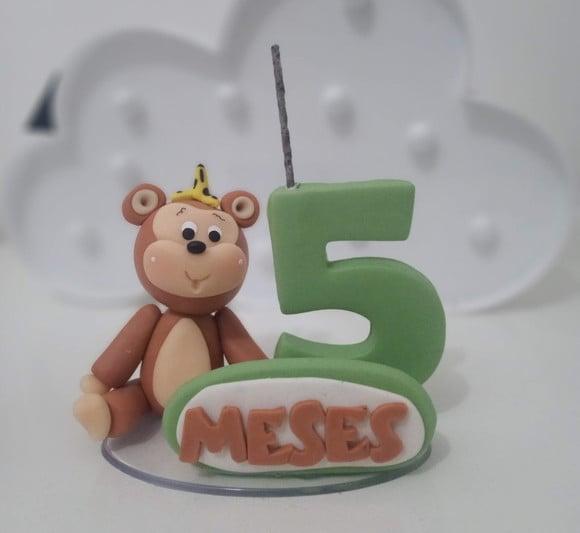 Vela Mesversário Macaco Safari