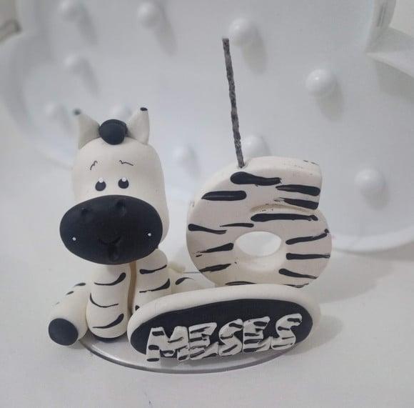 Vela Mesversário Zebra Safari