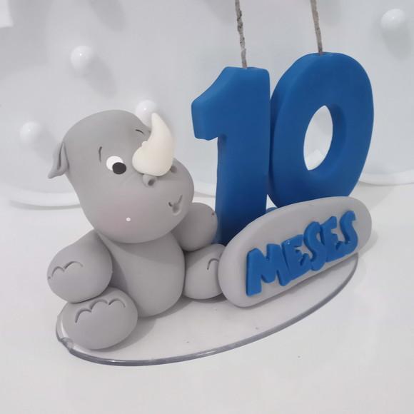Vela Mesversário Rinoceronte