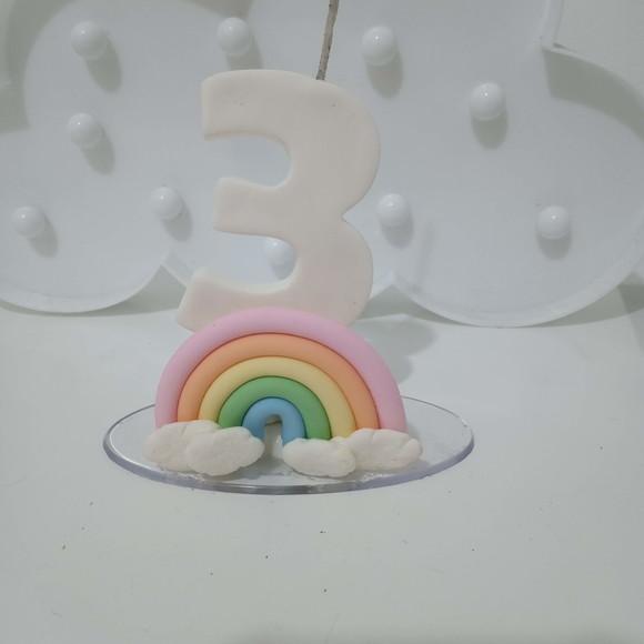Vela Personalizada Arco-íris de Biscuit