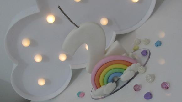 Vela Personalizada Arco-íris de Biscuit