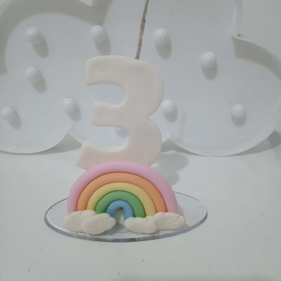 Vela Personalizada Arco-íris de Biscuit