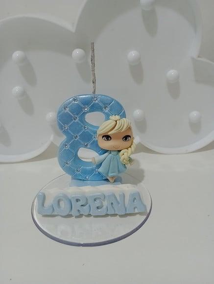 Vela Personalizada de Biscuit Frozen