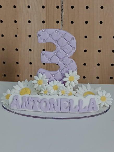 Vela Personalizada Margaridas de Biscuit