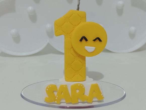 Vela Personalizada Infantil Tema Sorriso de Biscuit