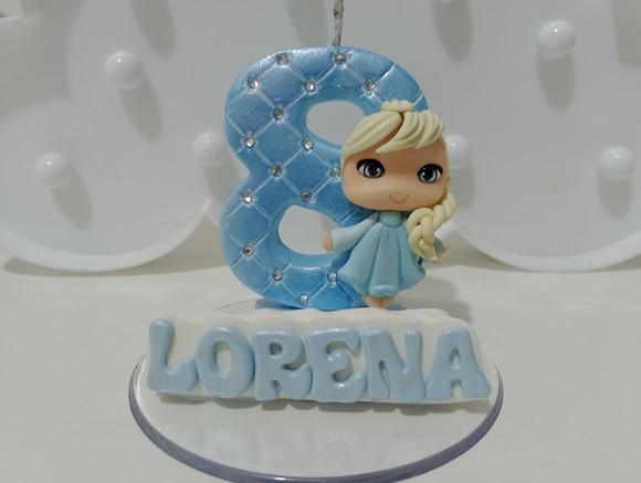 Vela Personalizada de Biscuit Frozen