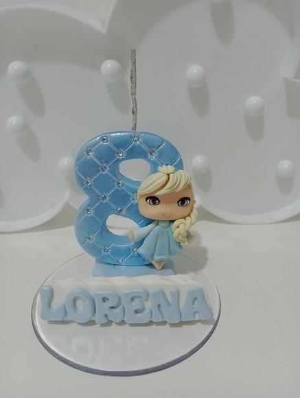 Vela Personalizada de Biscuit Frozen