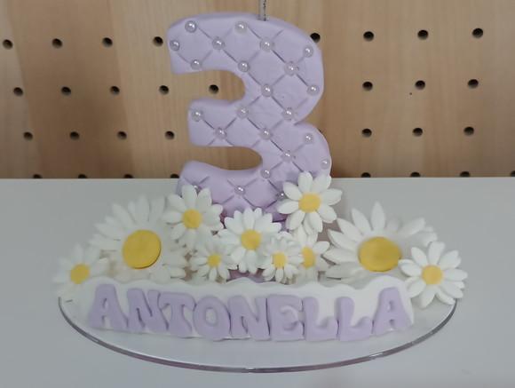 Vela Personalizada Margaridas de Biscuit