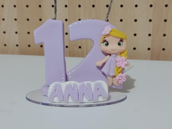 Vela Personalizada Rapunzel de Biscuit Dois Dígitos