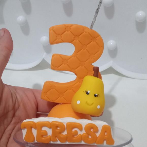 Vela Personalizada Pera com Nome