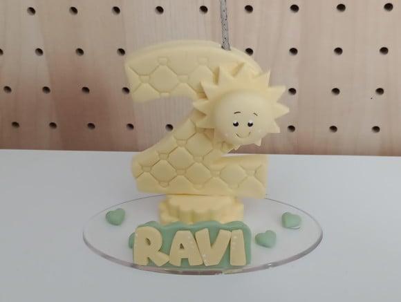 Vela Raio de Sol com Nome de Biscuit