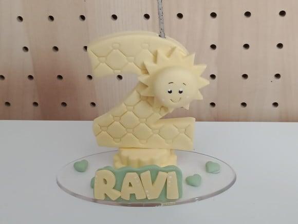 Vela Raio de Sol com Nome de Biscuit