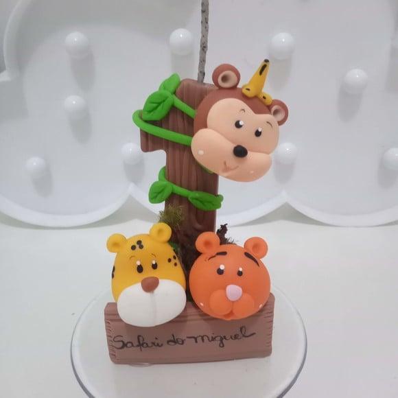 Vela Safari de Biscuit com Nome