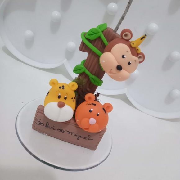 Vela Safari de Biscuit com Nome