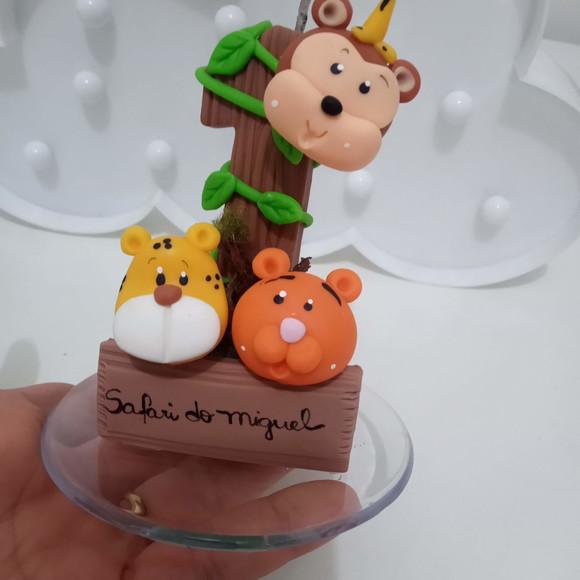 Vela Safari de Biscuit com Nome