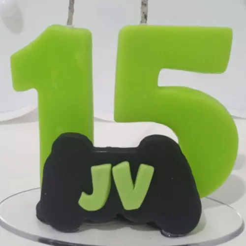 'vela Personalizada Tema Vídeo Game de Biscuit