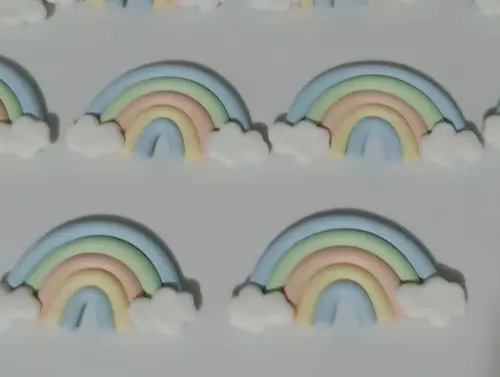 Aplique Arco-íris G de Biscuit para Lembrancinhas
