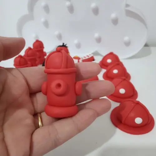 Aplique Bombeiros de Biscuit para Lembrancinhas