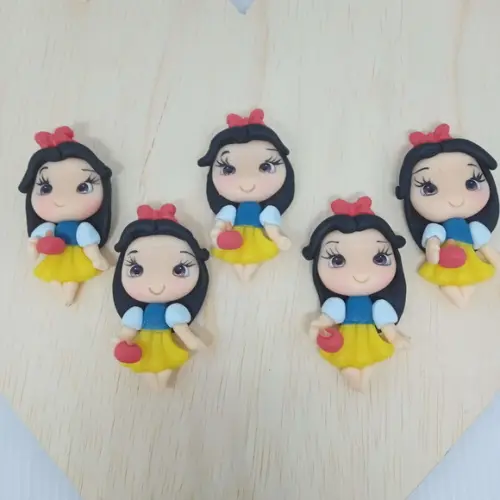 Aplique Branca de Neve de Biscuit para Lembrancinhas