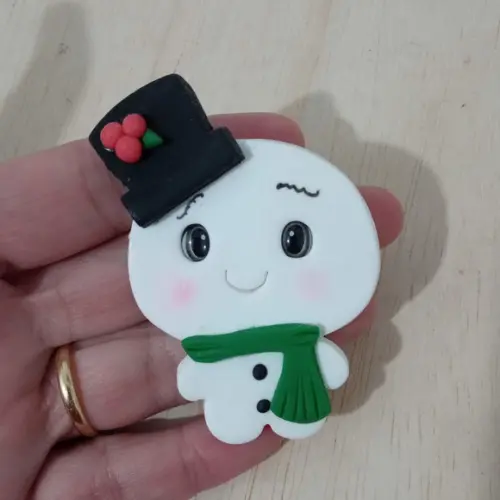 Aplique Boneco de Neve de Biscuit
