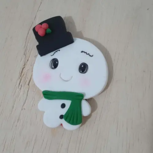 Aplique Boneco de Neve de Biscuit
