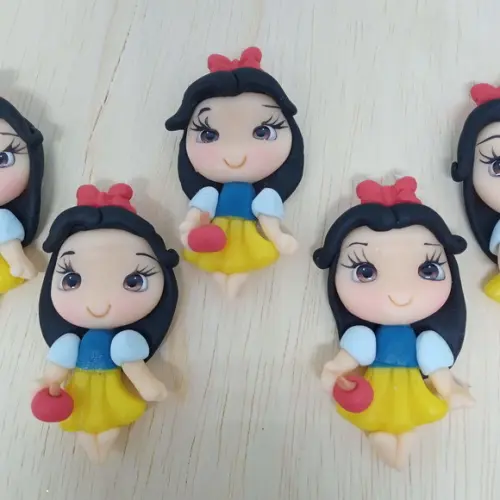 Aplique Branca de Neve de Biscuit para Lembrancinhas
