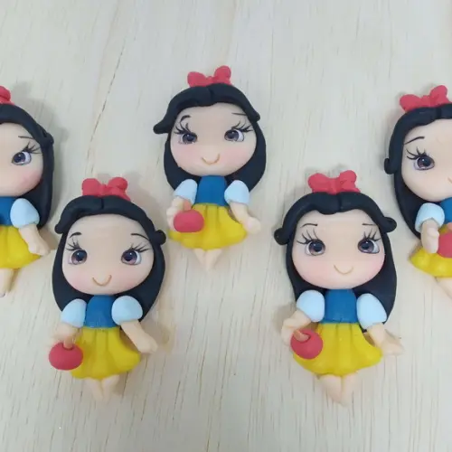 Aplique Branca de Neve de Biscuit para Lembrancinhas