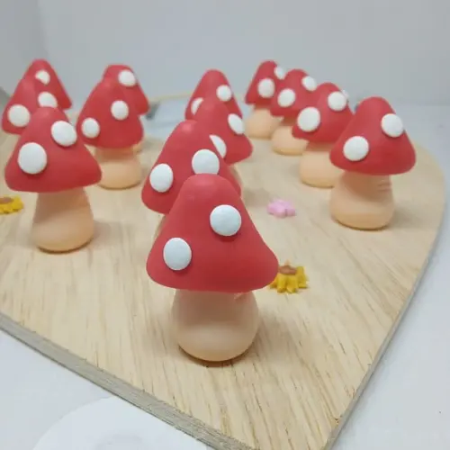 Aplique Cogumelo de Biscuit para Lembrancinhas