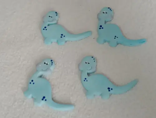 Aplique Dinossauro de Biscuit para Lembrancinhas Dez Peças