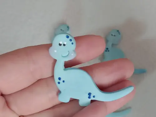 Aplique Dinossauro de Biscuit para Lembrancinhas Dez Peças