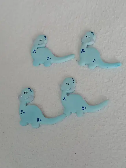 Aplique Dinossauro de Biscuit para Lembrancinhas Dez Peças