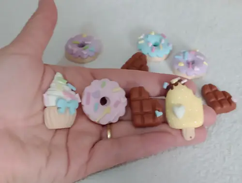 Aplique Doces de Biscuit Pacotinho com Dez Peças
