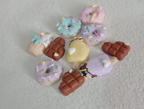 Aplique Doces de Biscuit Pacotinho com Dez Peças