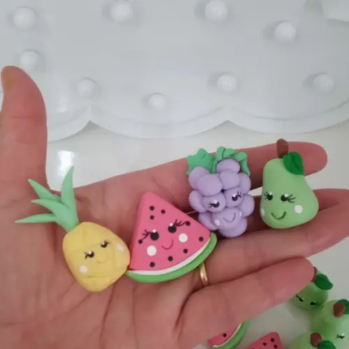 Aplique Frutinhas de Biscuit com Carinha