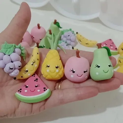 Aplique Frutinhas de Biscuit com Carinha