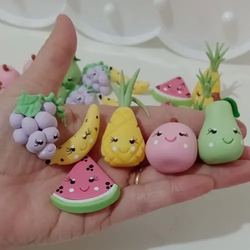 Aplique Frutinhas de Biscuit com Carinha