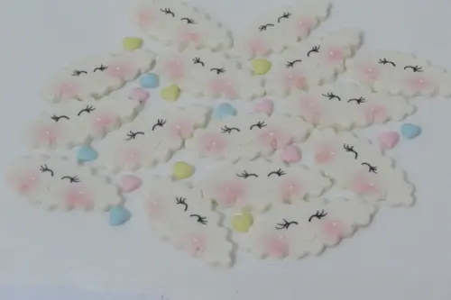 Aplique Nuvem de Biscuit para Lembrancinhas