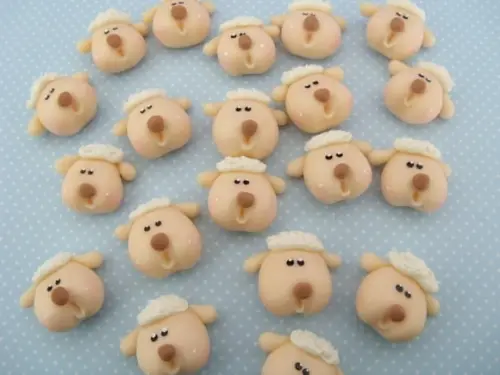 Aplique Ovelha de Biscuit para Lembrancinhas com Dez