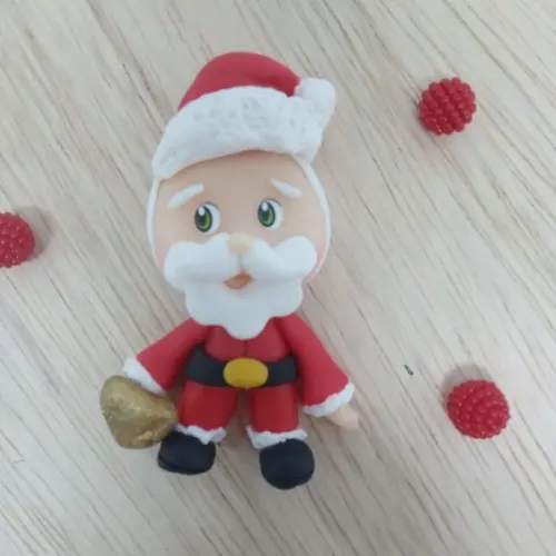 Aplique Papai Noel de Biscuit para Lembrancinhas ou Laços