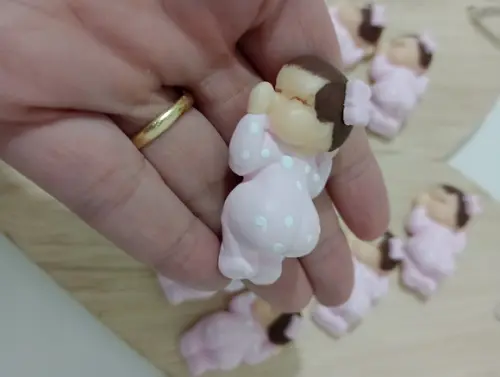 Aplique para Lembrancinha de Maternidade Bebê Bumbum Biscuit