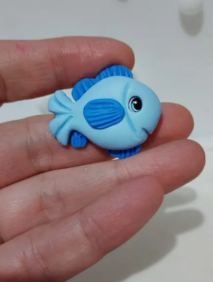 Aplique Peixinho de Biscuit para Lembrancinhas Dez Peças