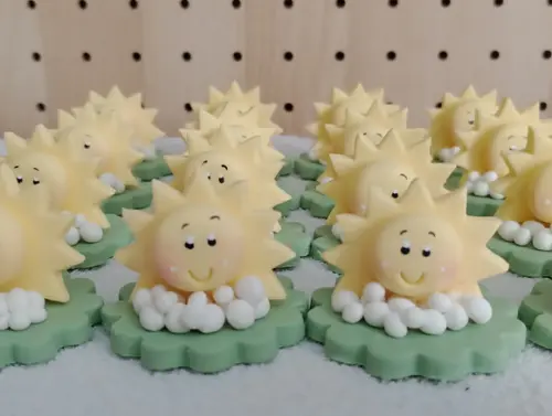 Aplique Primeira Volta ao Sol para Lembrancinhas de Biscuit