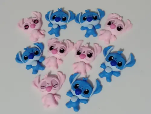 Aplique Stitch e Angel para Lembrancinhas