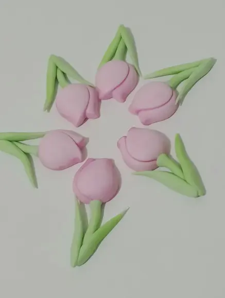 Aplique Tulipa de Biscuit para Lembrancinhas