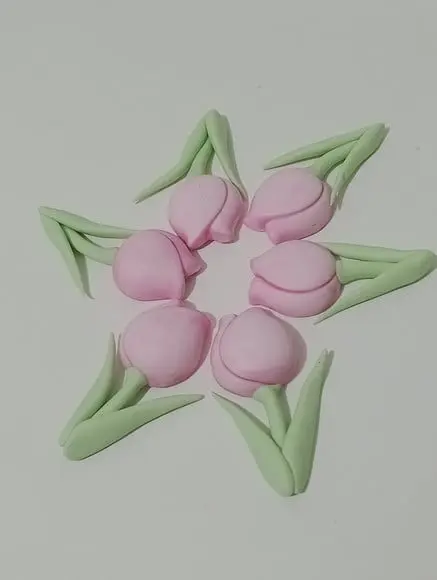 Aplique Tulipa de Biscuit para Lembrancinhas