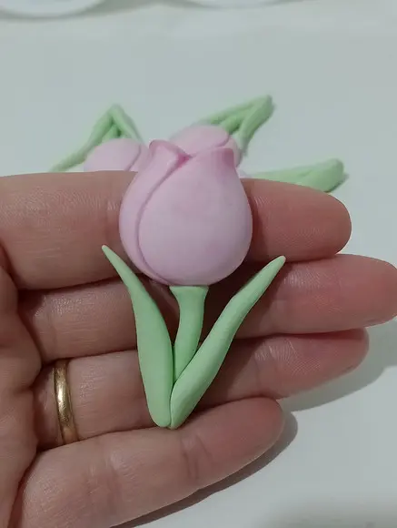 Aplique Tulipa de Biscuit para Lembrancinhas