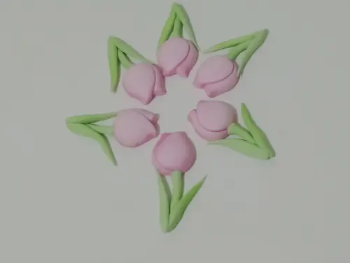 Aplique Tulipa de Biscuit para Lembrancinhas