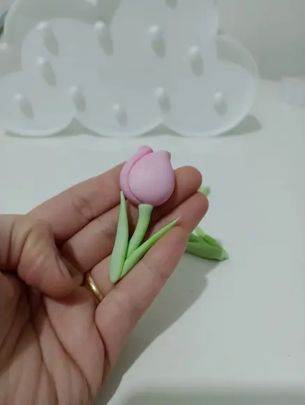 Aplique Tulipa de Biscuit para Lembrancinhas